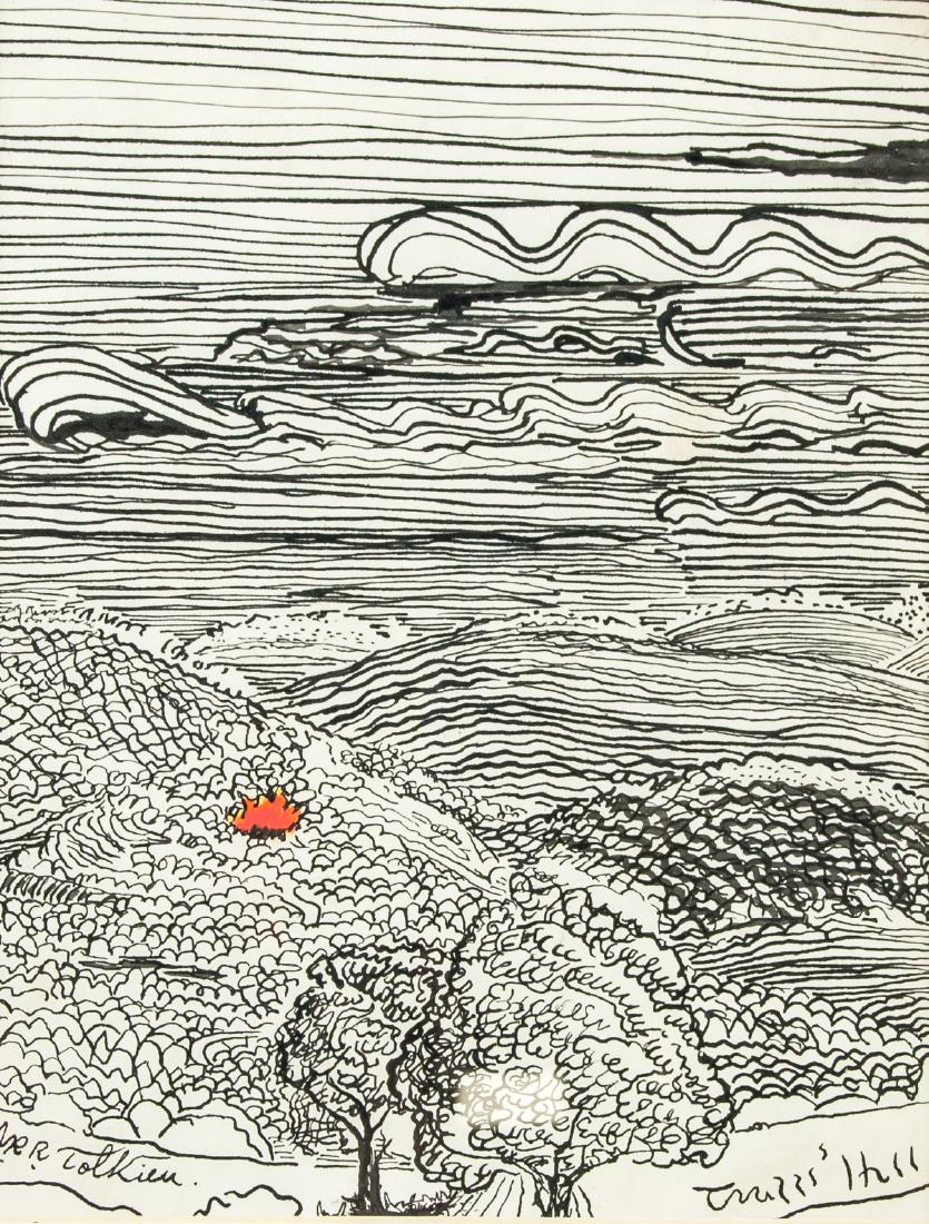 JRR TOLKIEN British 1892-1973 Ink on Paper Sketch (1 of 5)
