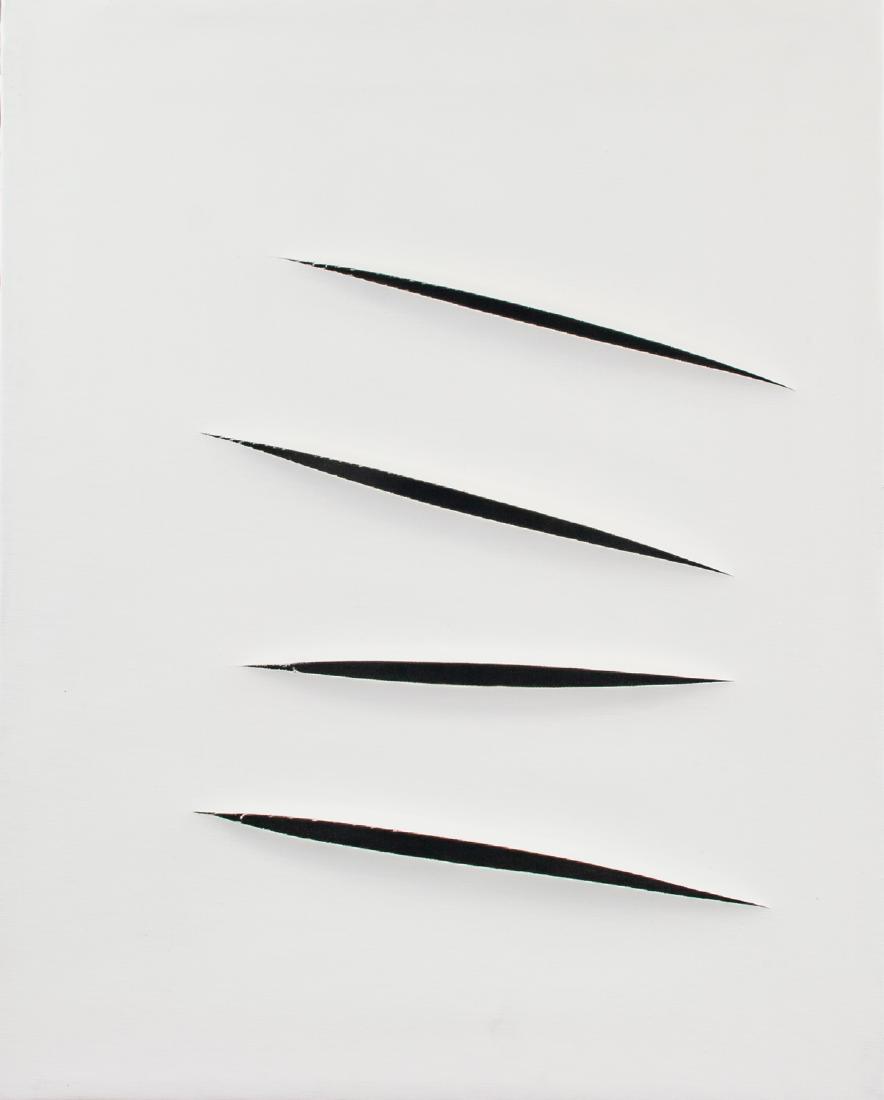 LUCIO FONTANA Argentina 1899-1968 Acrylic/Canvas (1 of 9)