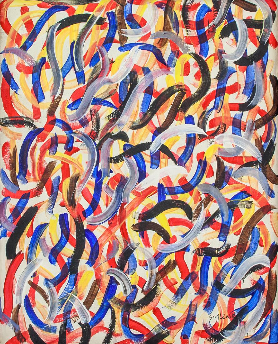 SOL LEWITT American 1928-2007 Oil on Canvas (1 of 5)