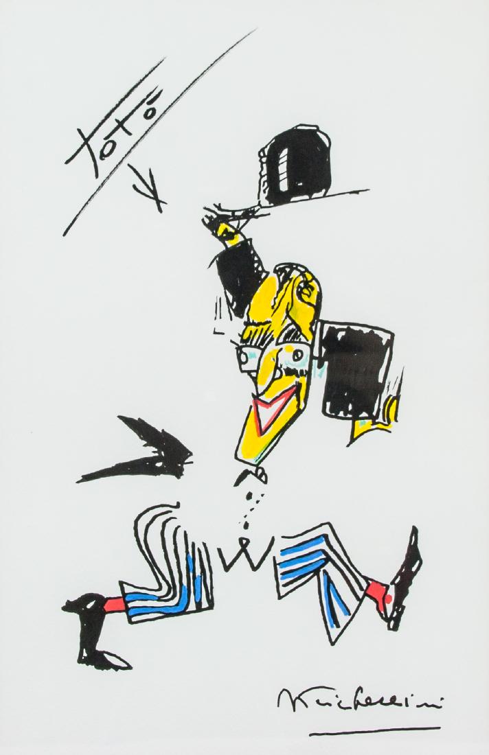 FEDERICO FELLINI Italian 1920-1993 Mixed Media (1 of 5)