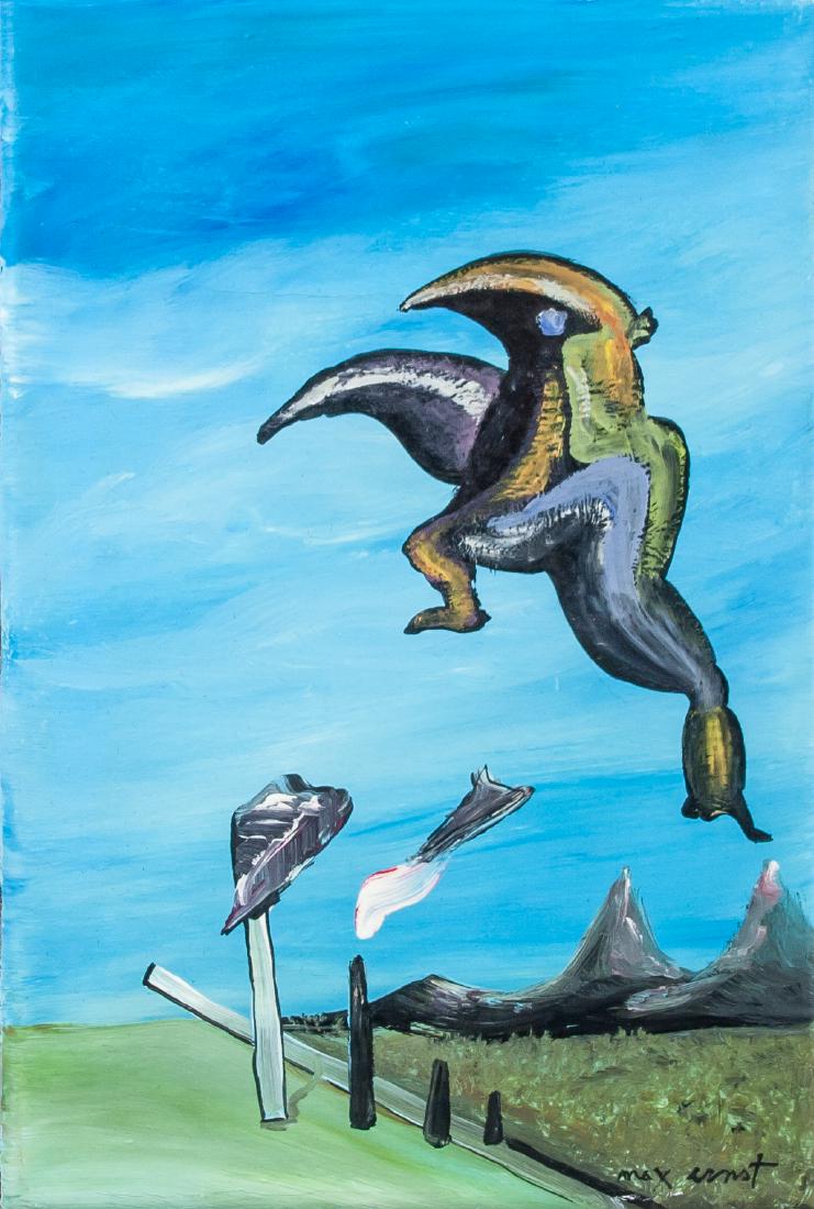 MAX ERNST German 1891-1976 OOC Surrealist Scene (1 of 9)