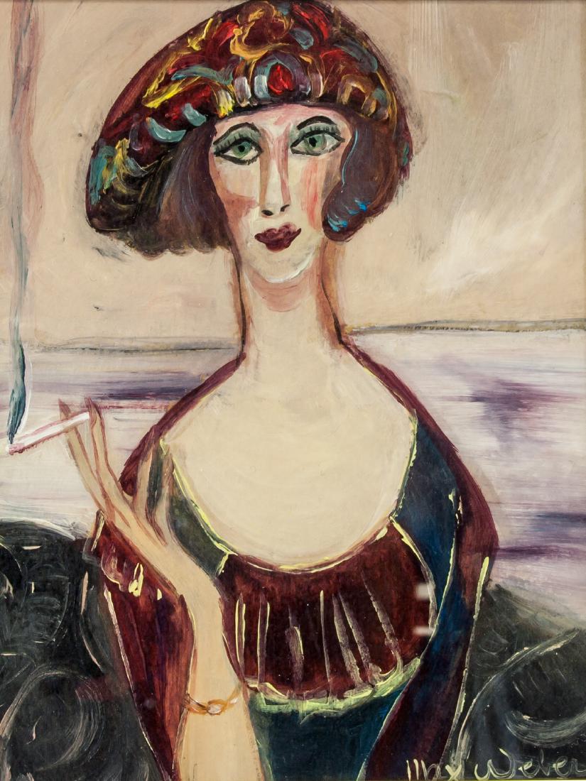 MAX WEBER American 1881-1961 Oil on Paper Portrait (1 of 6)