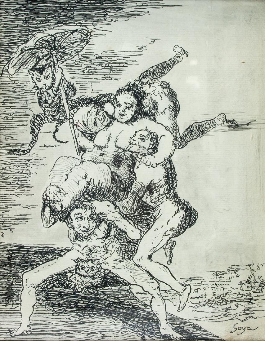 FRANCISCO GOYA Spanish 1746-1828 Ink on Paper (1 of 5)