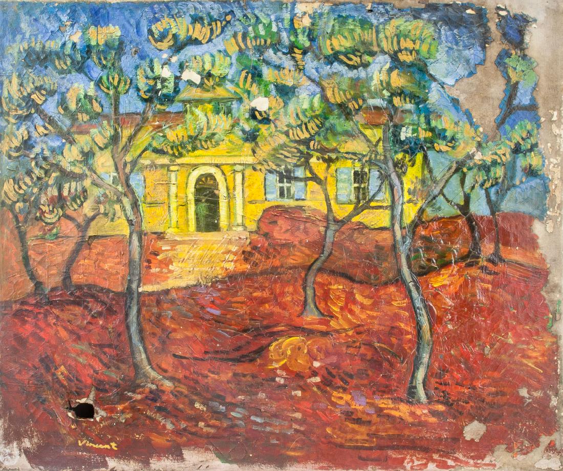 Attr. VINCENT VAN GOGH Dutch 1853-1890 Oil Canvas (1 of 12)