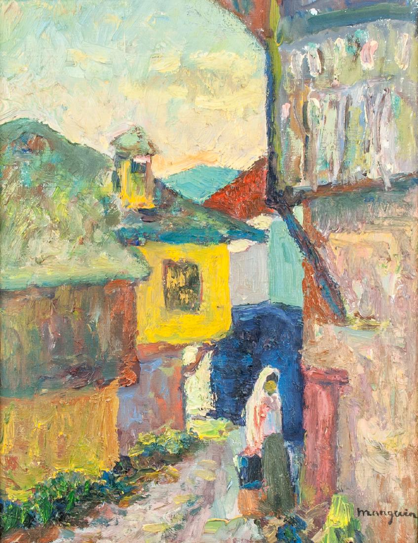 Signed French 1874-1949 Oil on Canvas Cityscape (1 of 5)