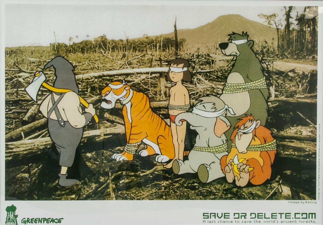 BANKSY UK b.1974 Save or Delete Greenpeace Poster (1 of 8)