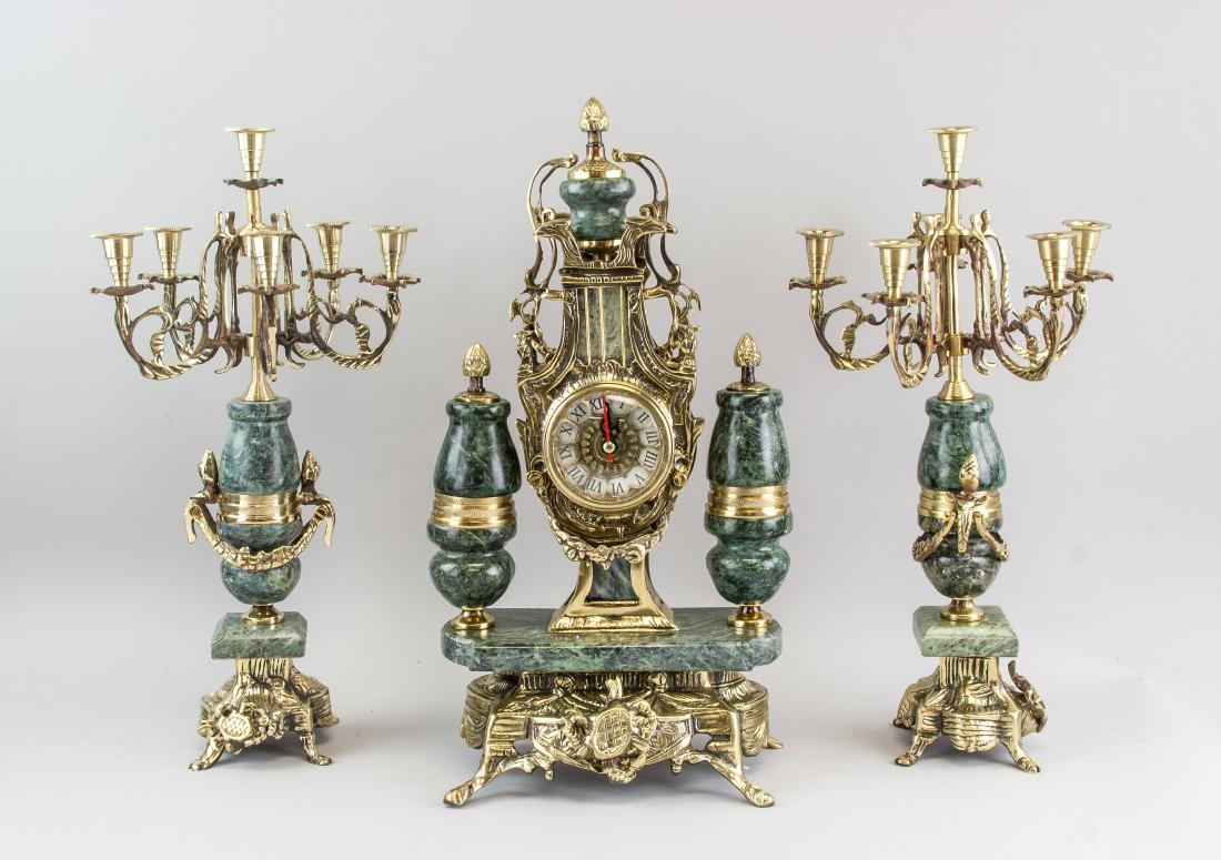 Rococo Style Marble & Metal Garniture Set (1 of 14)