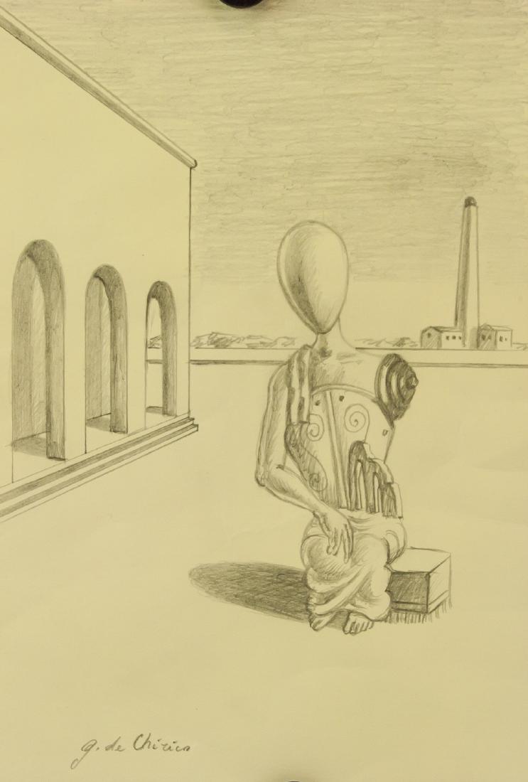Attr. GIORGIO DE CHIRICO Italian 1888-1978 Pencil (1 of 7)