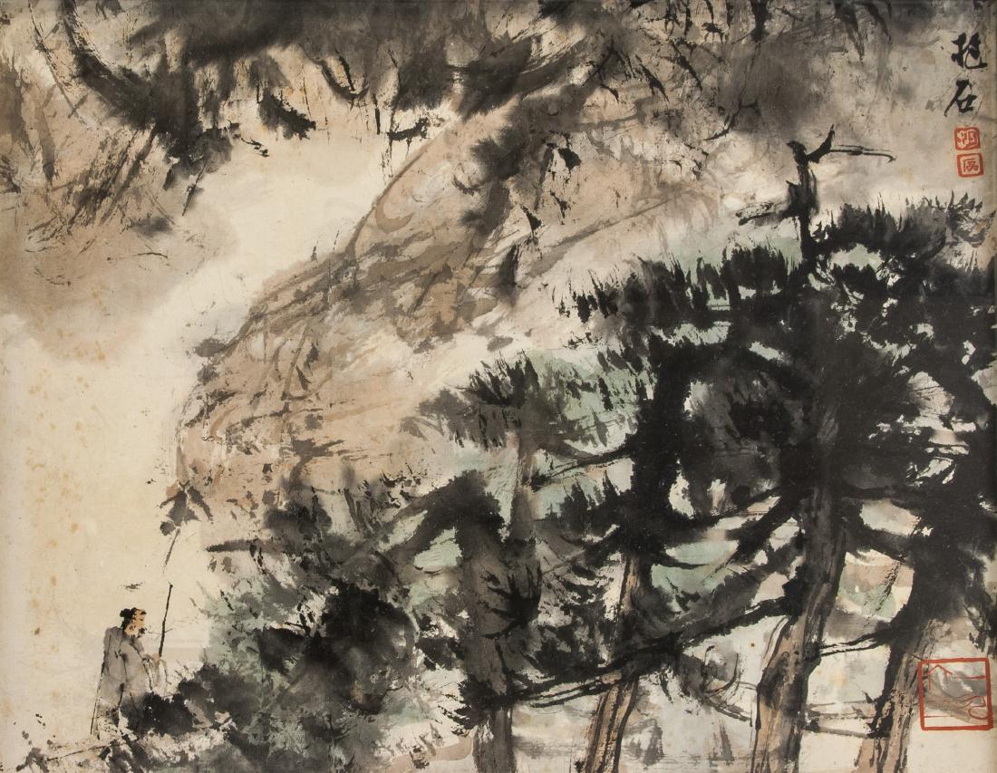 Attr. FU BAOSHI Chinese 1904-1965 Watercolour (1 of 7)