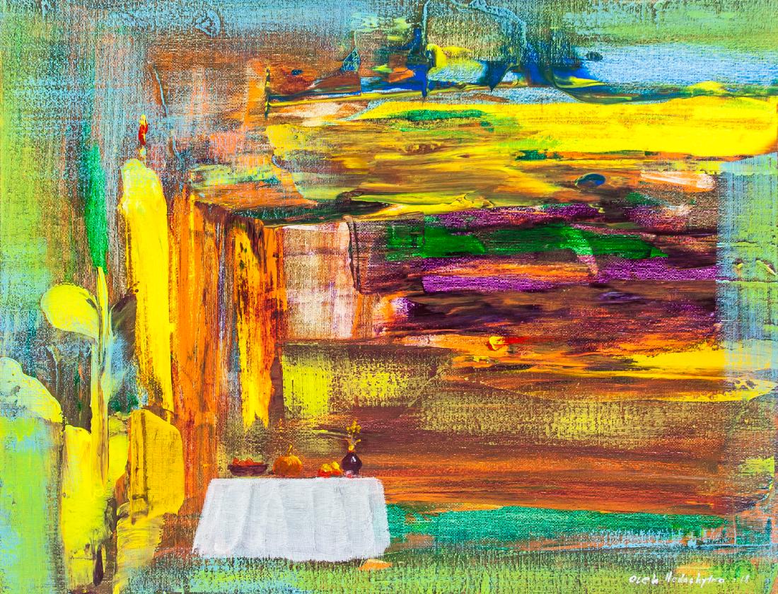 OLEG NEDOSHYTKO b. 1950 Oil on Canvas Abstract (1 of 8)