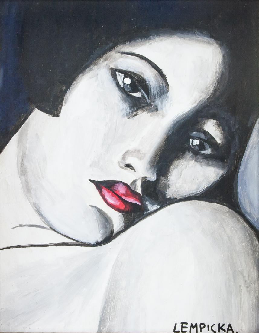 Attr. TAMARA DE LEMPICKA Polish 1898-1980 Oil (1 of 6)