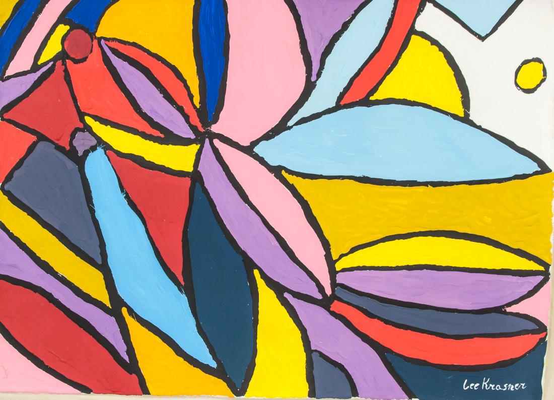 American Signed Lee Krasner Oil on Canvas (1 of 5)