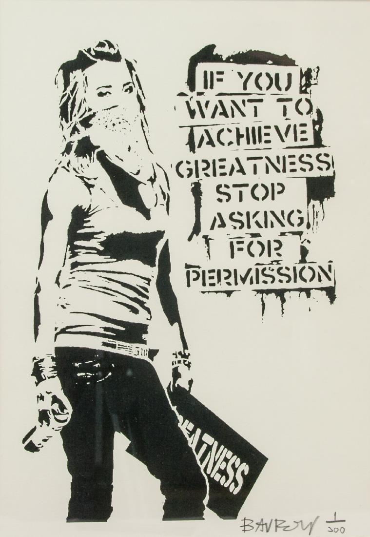 Attr. BANKSY British b. 1974 Silkscreen Lithograph (1 of 5)