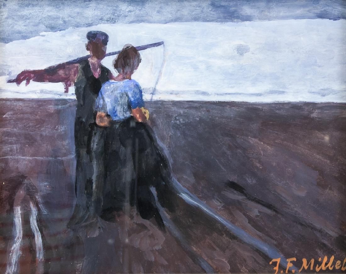 19th c French School Signed J F Millet (1 of 5)