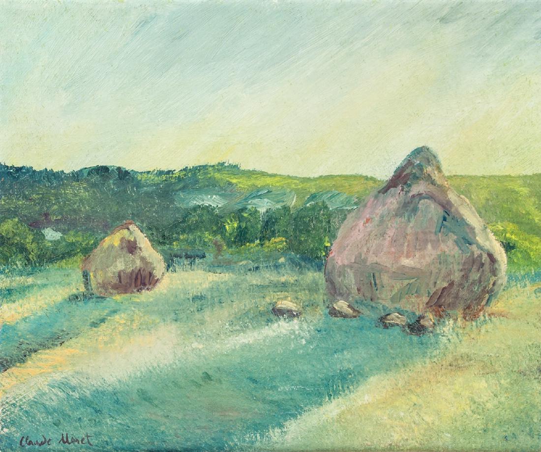 19th c. French Oil Signed Claude Monet (1 of 9)