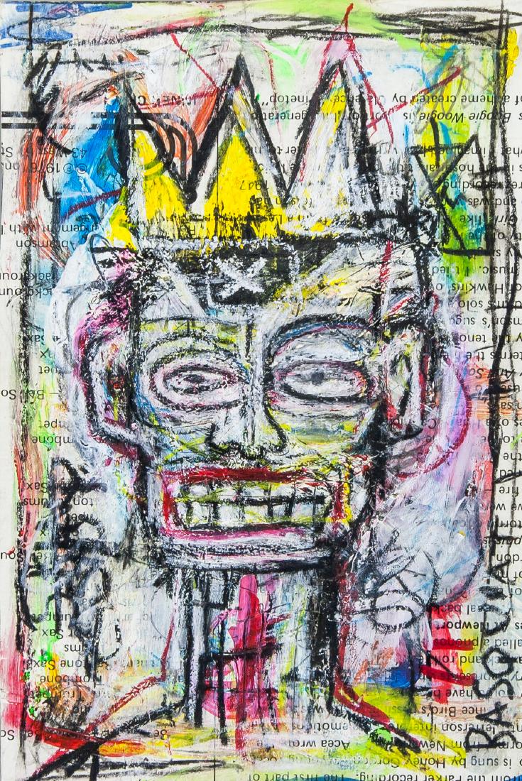 American Grafitti Art Mixed Media Signed Basquiat (1 of 6)