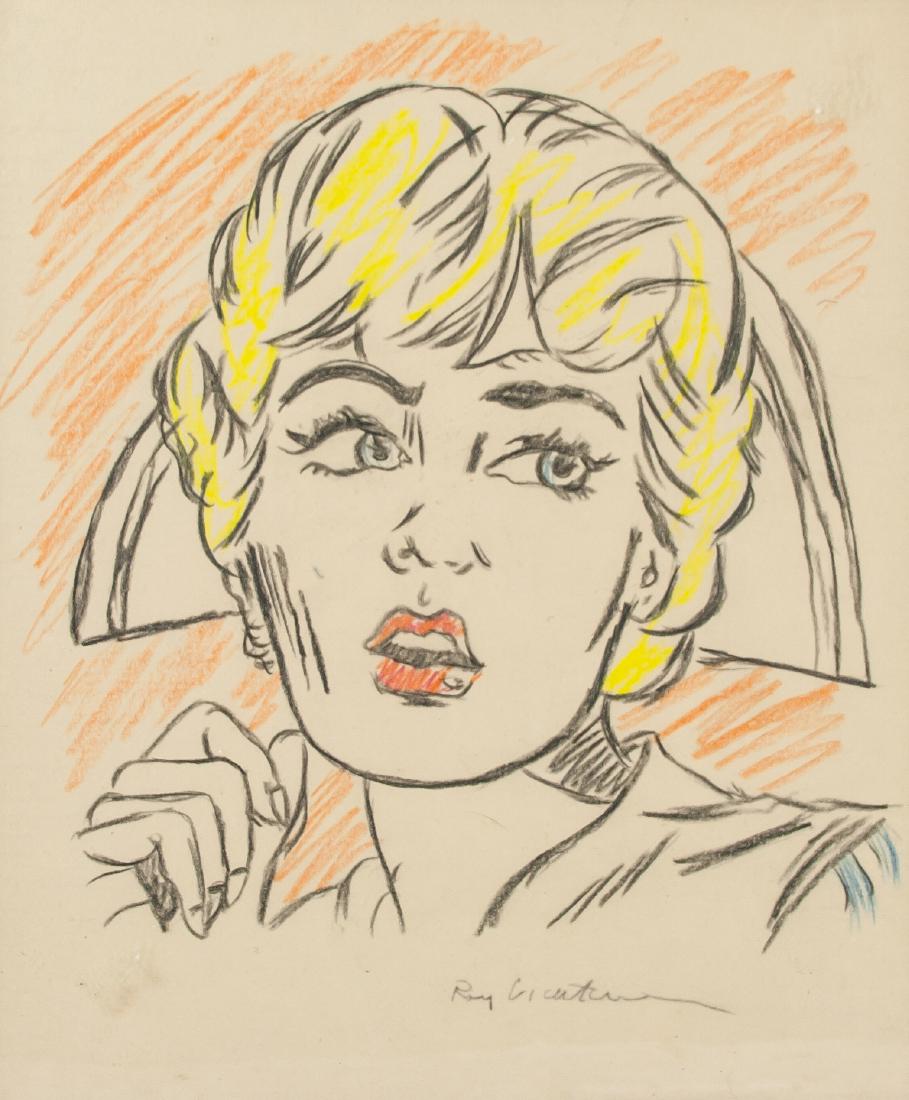 American Pop Art Graphite Signed Roy Lichtenstein (1 of 8)