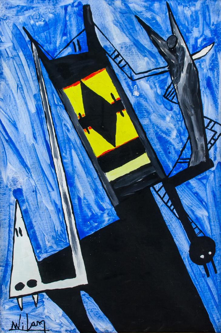 Cuban Oil on Canvas Abstract Signed William (1 of 5)