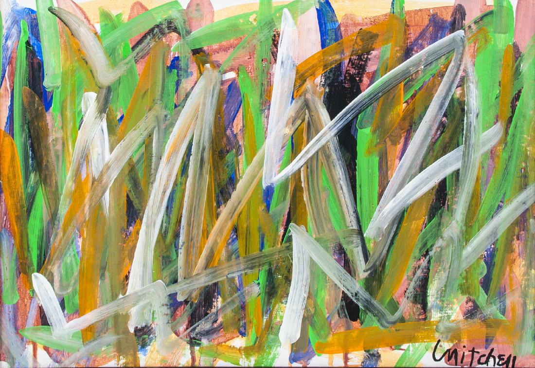 American Oil on Canvas Abstract Signed Mitchell (1 of 5)