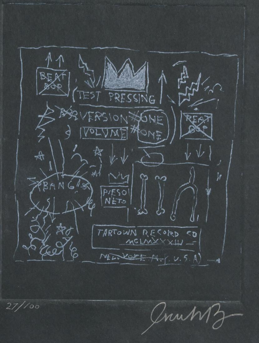 Linocut Print Signed Jean-Michel Basquiat 27/100 (1 of 5)