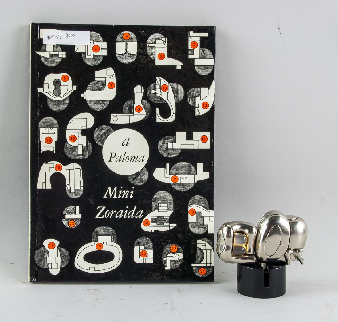 BERROCAL La Mini Zoraida Sculpture Signed: Puzzle sculpture "La mini Zoraida , 1969-1970", nickel-plated metal, accompanied with an instruction book. Serial No. 3533 of 9500. Signed by the artist Miguel Ortiz Berrocal (Spanish, 1933-2006) on t