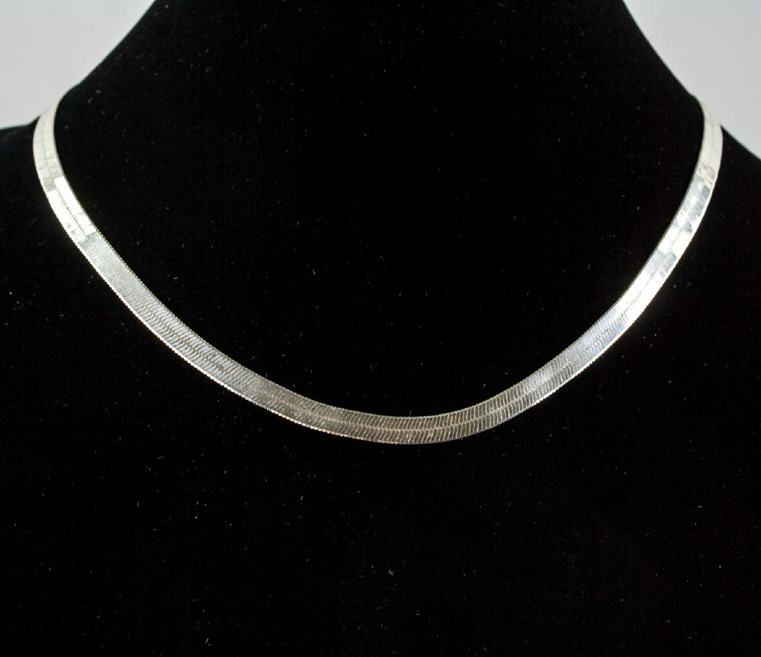 925  Sterling Silver Herringbone Necklace (1 of 5)