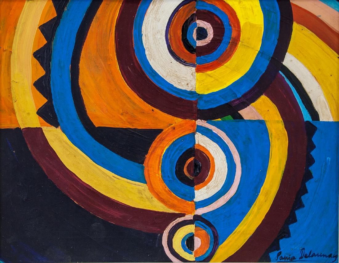 French-Ukrainian Abstract Oil Sign Sonia Delaunay (1 of 5)