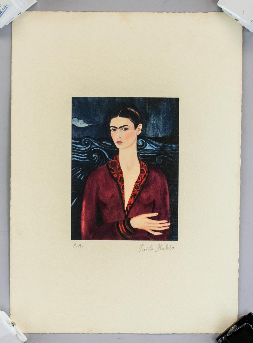 Mexican Color Lithograph Signed Frida Kahlo (1 of 8)