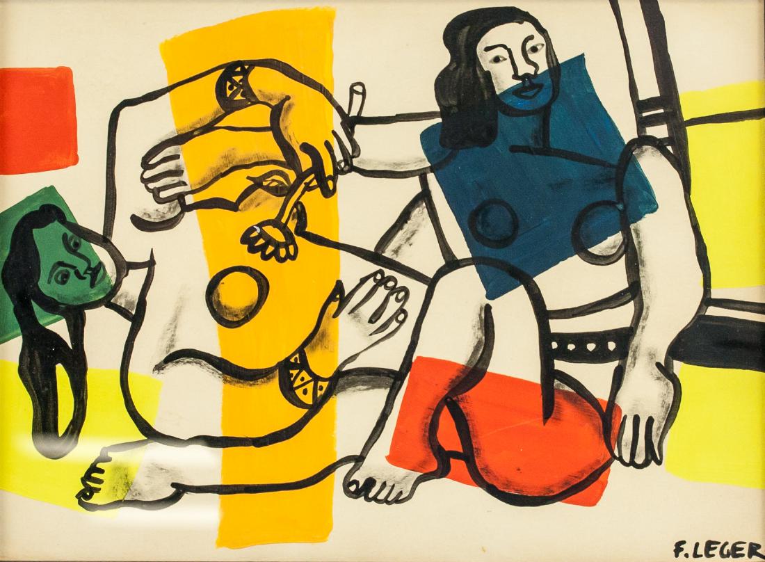 Fernand Leger French Cubist Mixed Media on Paper (1 of 7)