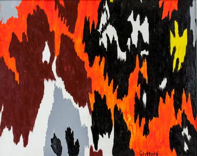 Clyfford Still American Abstract Oil on Canvas: Oil on canvas, framed. Featuring an abstract expressionist composition. Signed Clyfford on the lower right edge. Attributed to Clyfford Still (American, 1904-1980). 39 x 49 cm (15.3 x 19.3 inches). Fr