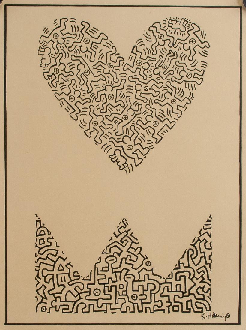 Keith Haring American Pop Art Ink on Paper (1 of 5)