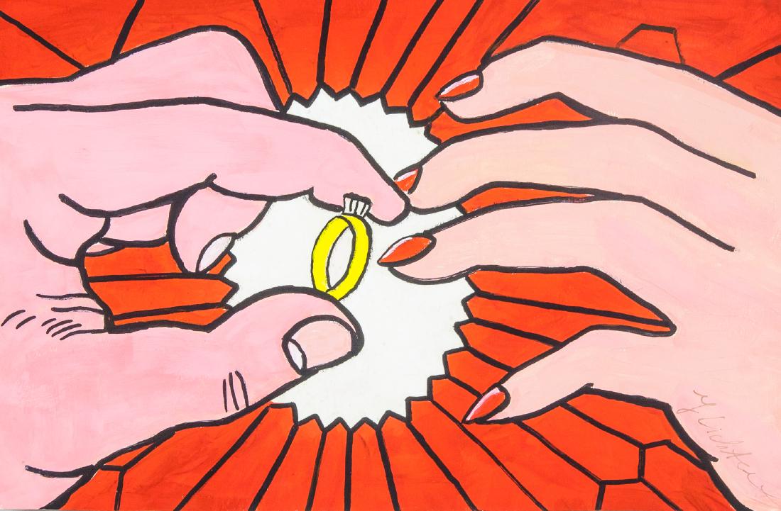 Roy Lichtenstein American Pop Art Ink & Watercolor (1 of 9)