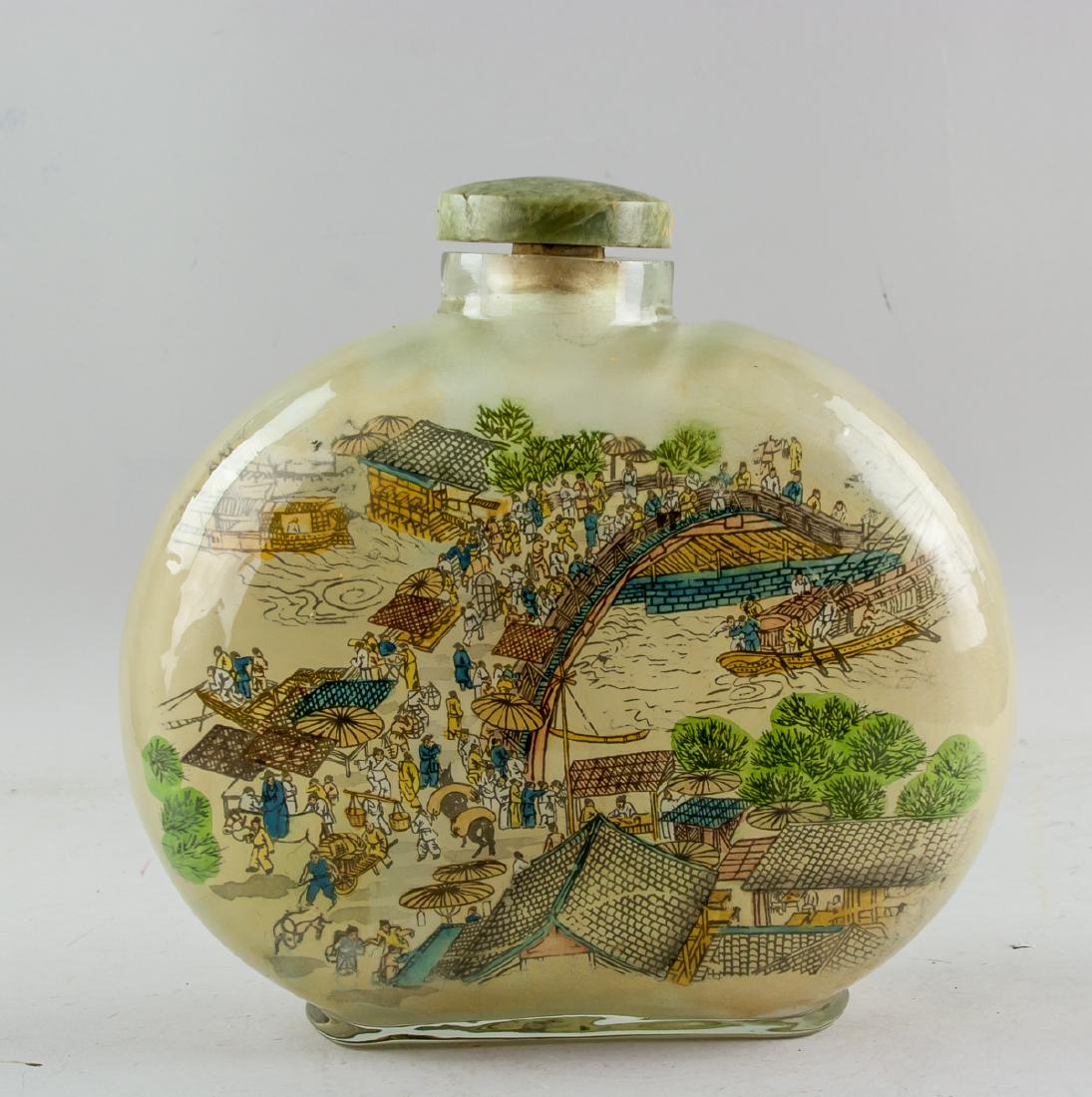 Large Chinese Peking Glass Snuff Bottle (1 of 7)