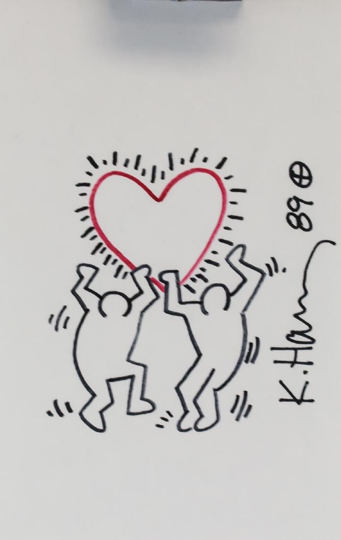 Keith Haring American Pop Art Marker Paper Signed (1 of 5)