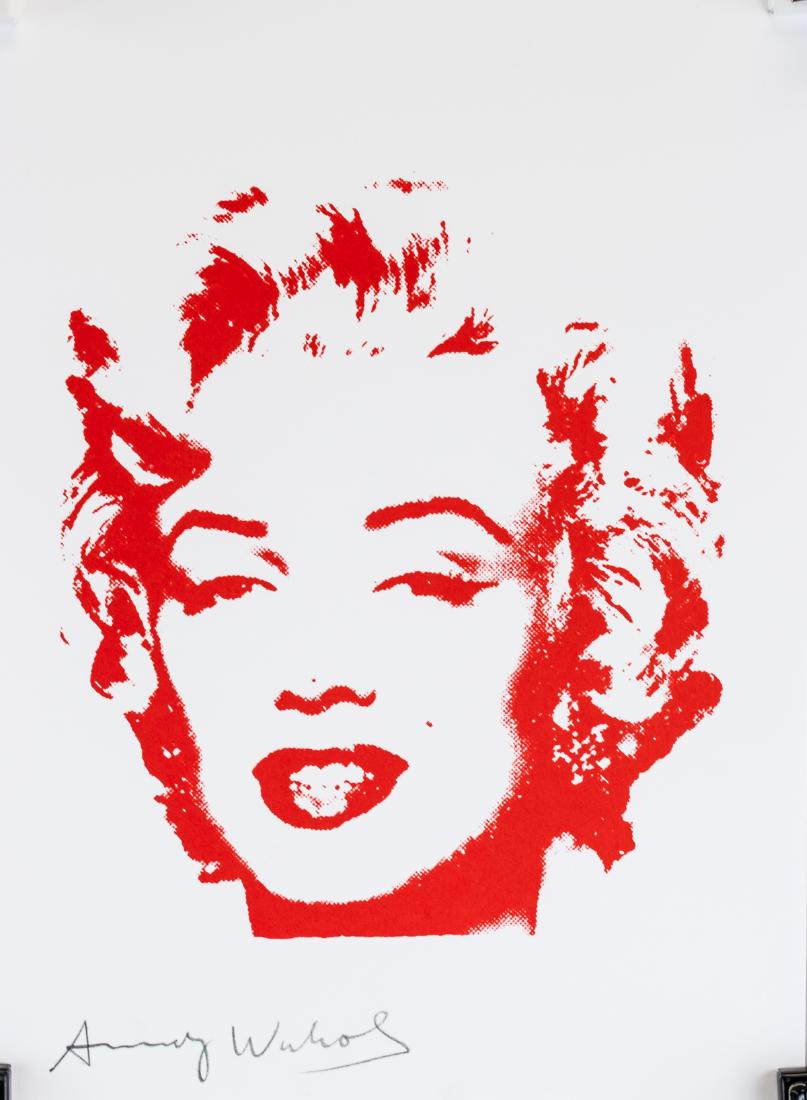 Andy Warhol American Pop Signed Litho 13/250: Lithograph on paper. Featuring a portrait of Marilyn Monroe. Signed Andy Warhol on the lower left corner. Stamped FACTORY PRINTS and inscribed 13/250 on verso. Attributed to Andy Warhol (1928-1987, Am