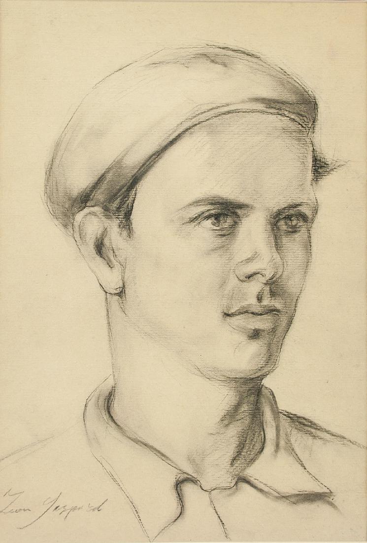 Leon Gaspard Russian Modernist Pencil Portrait (1 of 5)