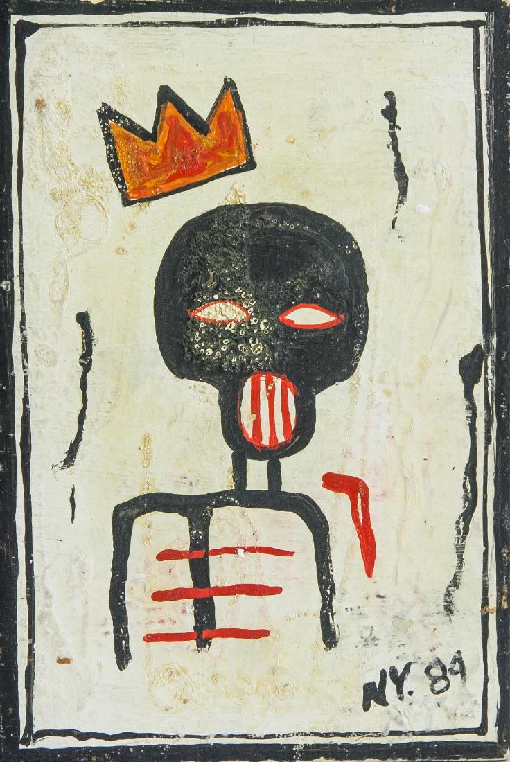 Jean-Michel Basquiat Mixed Media Dated (1 of 6)