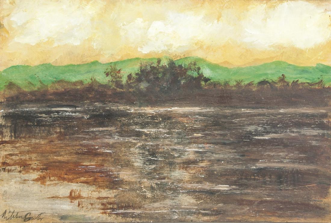 Matthew Smith 1879-1959 British Oil on Board: Oil on board. Featuring landscape scene. Signed and attributed to Matthew Smith (1879-1959, British) on lower left corner. 8 x 12 inches (20.5 x 30.5 cm). Sir Matthew Smith, CBE (22 October 1879 â€