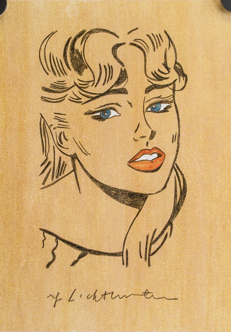 Roy Lichtenstein US Pop Art Mixed Media Portrait (1 of 5)