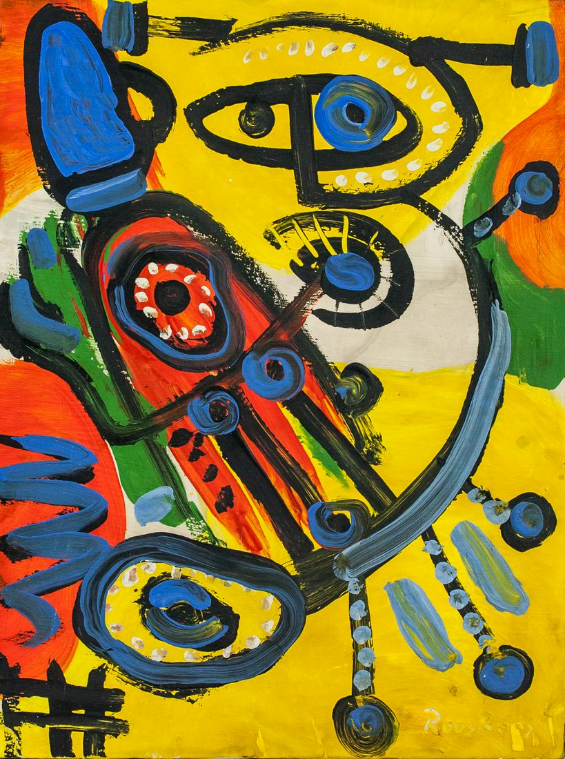 Anton Rooskens Dutch Abstract Oil on Canvas (1 of 8)