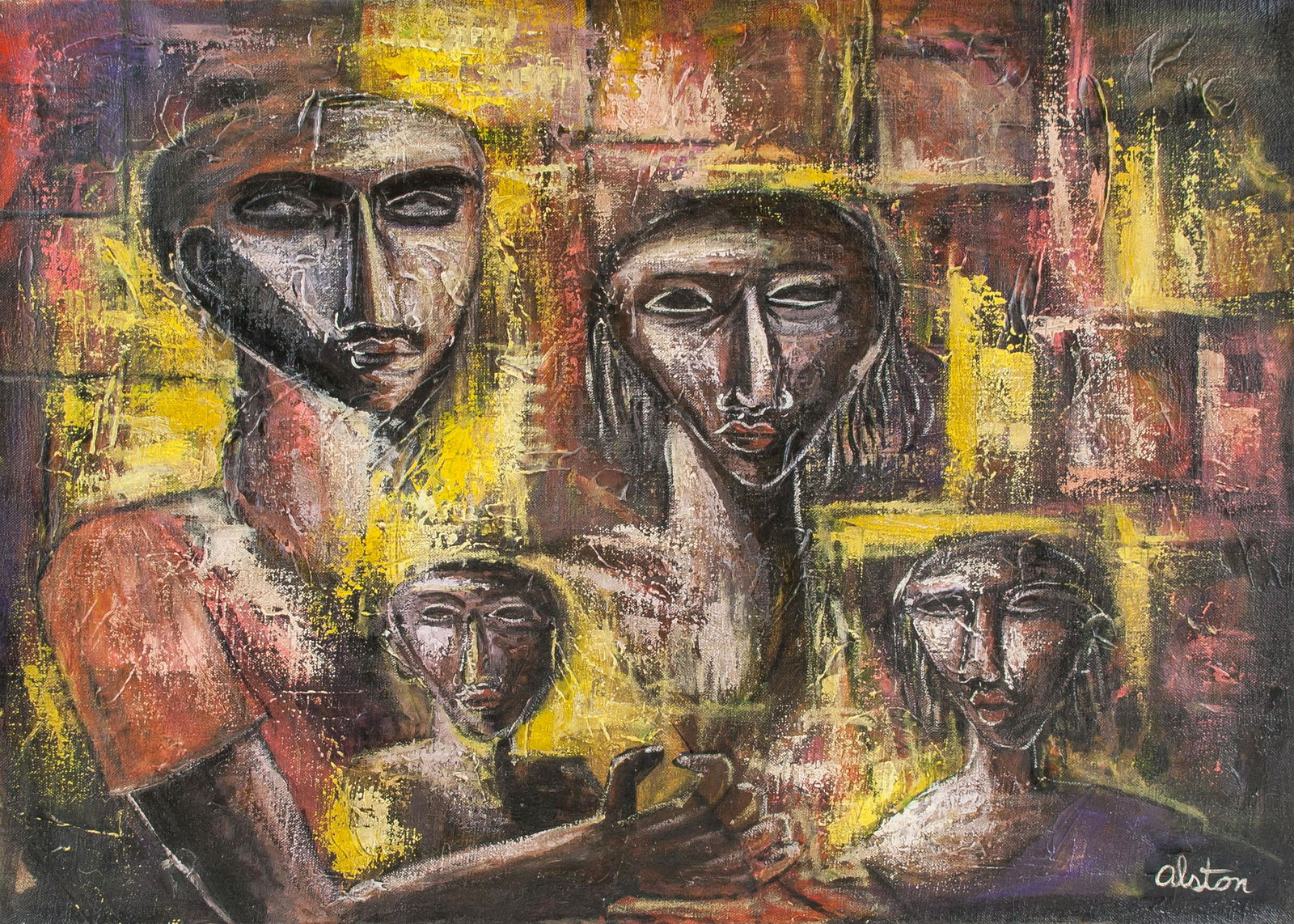 Charles Alston American Harlem Oil on Canvas (1 of 6)