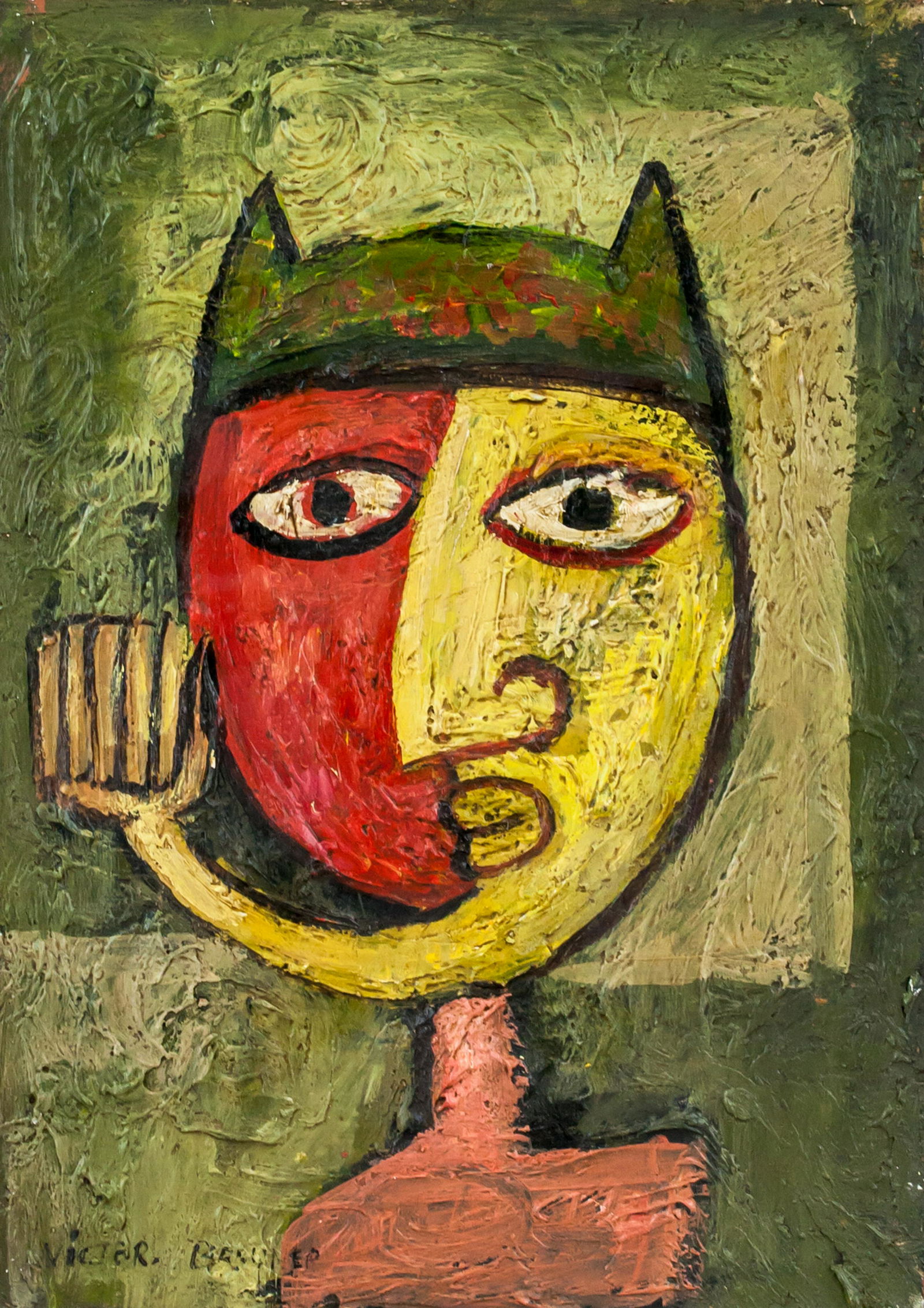 Victor Brauner Romanian Surrealist Oil on Panel (1 of 6)