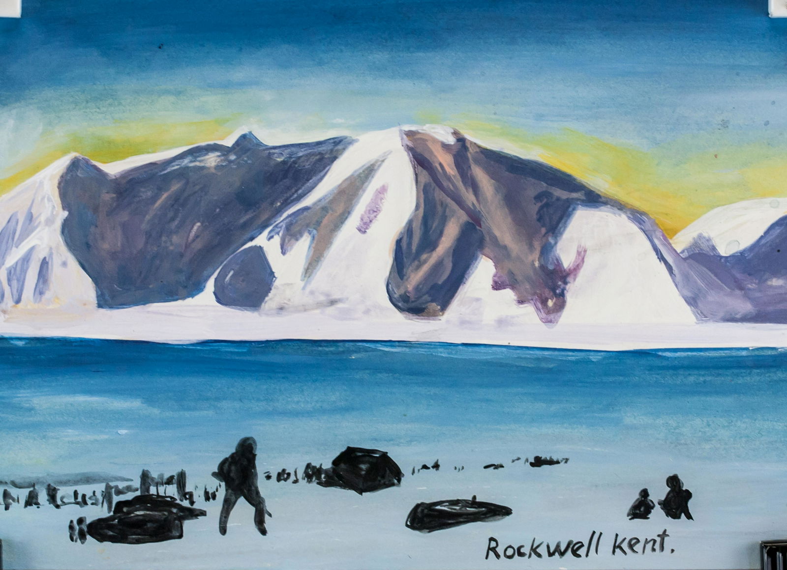 American Modernist Tempera Signed Illegibly RK-40 (1 of 8)