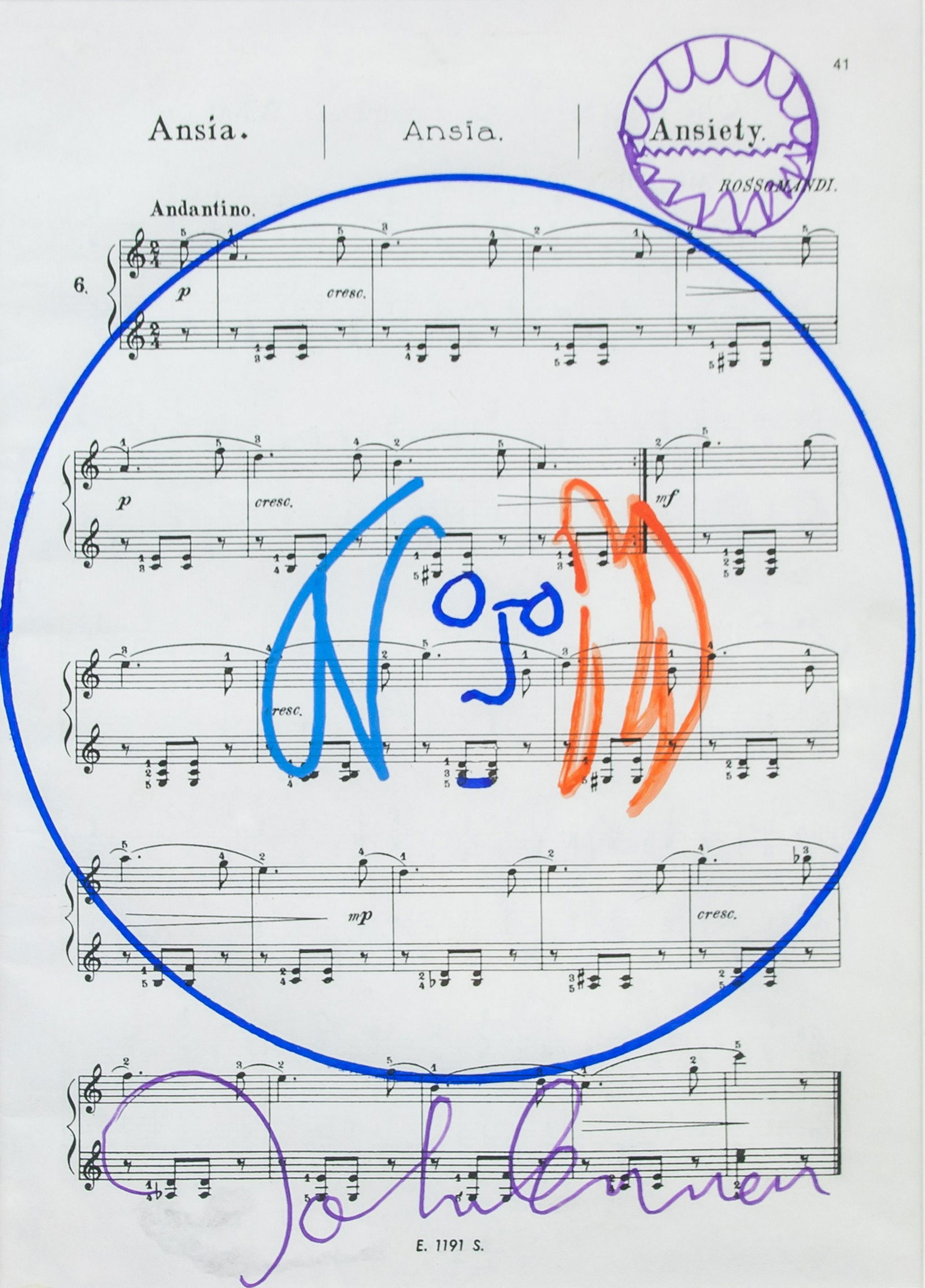 John Lennon British Pop Mixed Media on Paper (1 of 8)