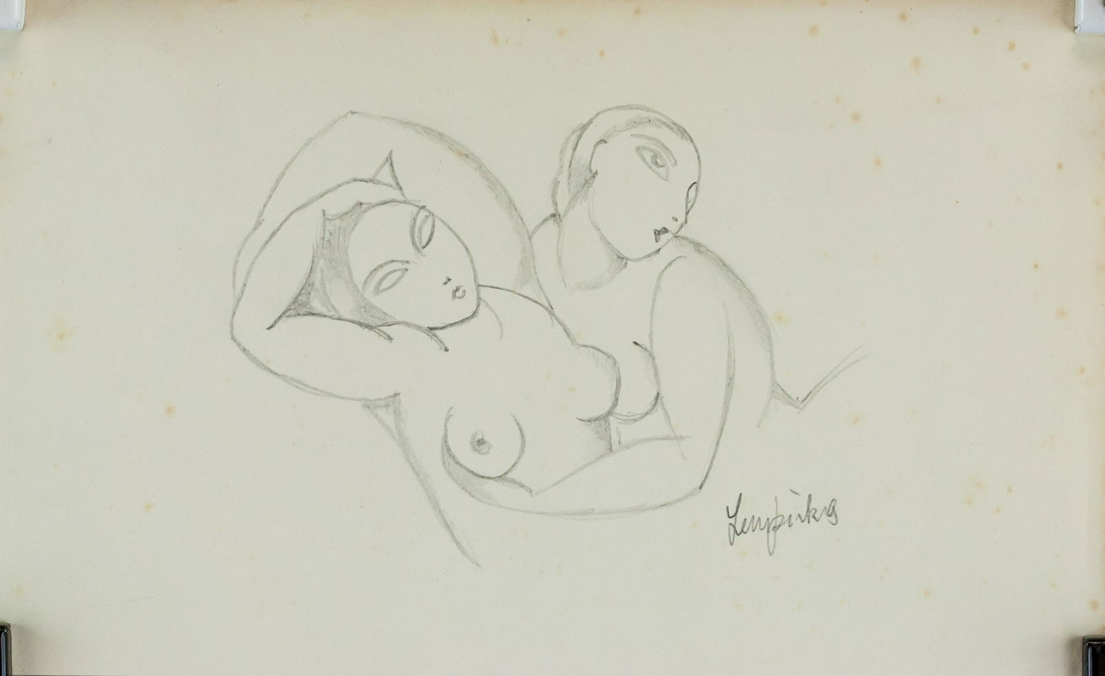 Tamara De Lempicka Polish Art Deco Graphite Sketch (1 of 5)