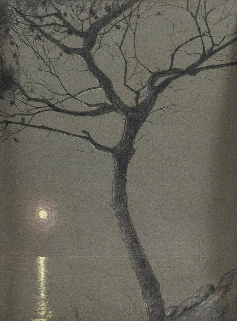 G. Gentile Italian Color Pencil on Paper Night (1 of 6)