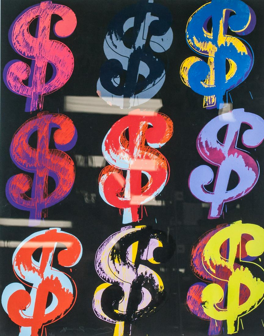 Andy Warhol US Pop Signed Litho $9 on Black 6/25 (1 of 7)