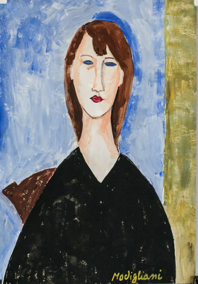 Amedeo Modigliani Italian Fauvist Gouache Paper (1 of 7)
