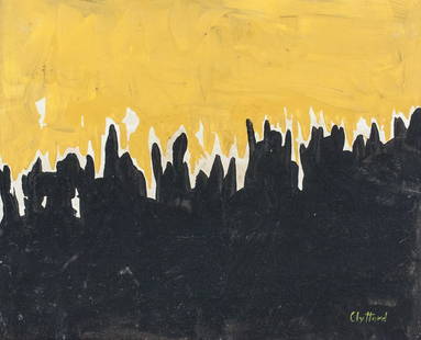 Clyfford Still American Abstract Oil on Canvas: Oil on canvas. Featuring an abstract expressionist composition. Signed Clyfford on the lower right corner. Attributed to Clyfford Still (1904-1980, American). 39 x 48 cm (15.25 x 18.75 inches). PROVEN