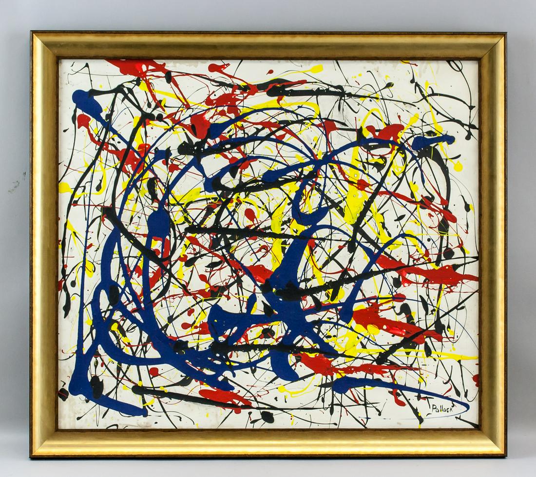 Jackson Pollock American Abstract Oil on Canvas (1 of 8)